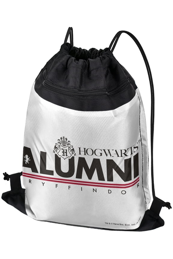Harry Potter Gryffindor Alumni Drawstring Backpack Sports Bag Sackpack 17" x 13", Perfect for Gym, Yoga or Practice