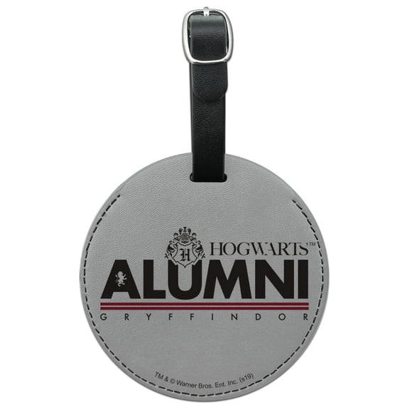 Harry Potter Gryffindor Alumni Round Leather Luggage Card Suitcase Carry-On ID Tag
