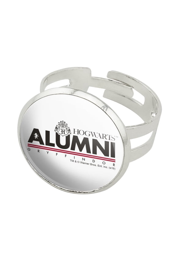 Harry Potter Gryffindor Alumni Silver Plated Adjustable Novelty Ring