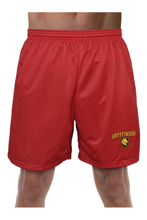 Gryffindor Arch Mens Lined Mesh Shorts, Red, Small