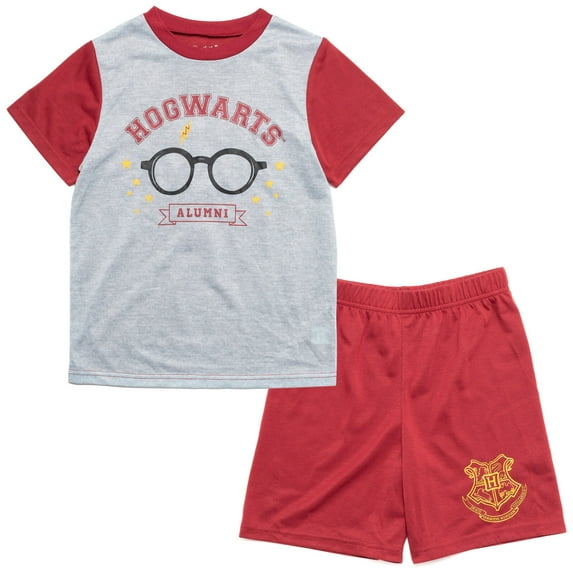 Harry Potter Gryffindor Big Boys Pajama Shirt and Shorts Black 18-20