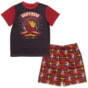 Harry Potter Gryffindor Big Boys Pajama Shirt and Shorts Black 18-20