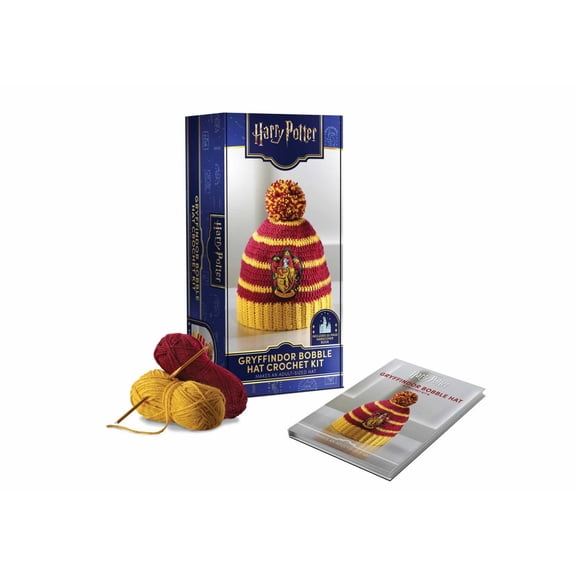 Harry Potter: Gryffindor Pom-Pom Beanie Crochet Kit (Hardcover)