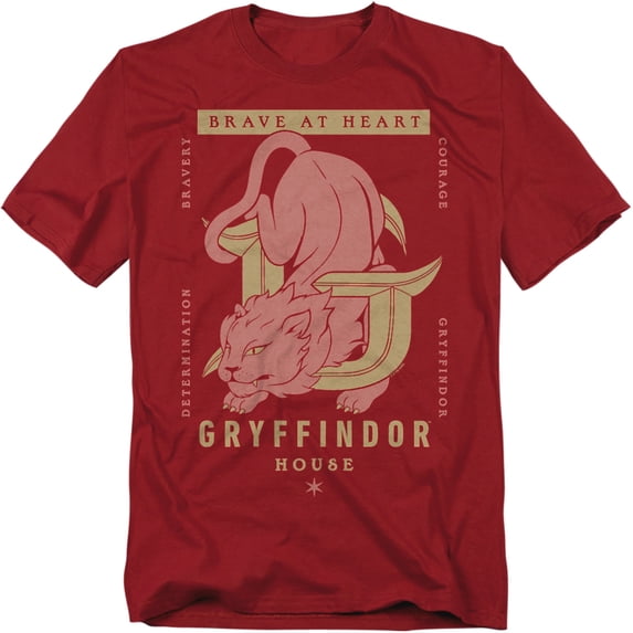 Harry Potter T-Shirt Gryffindor Brave At Heart Unisex Graphic Tee for Men & Women