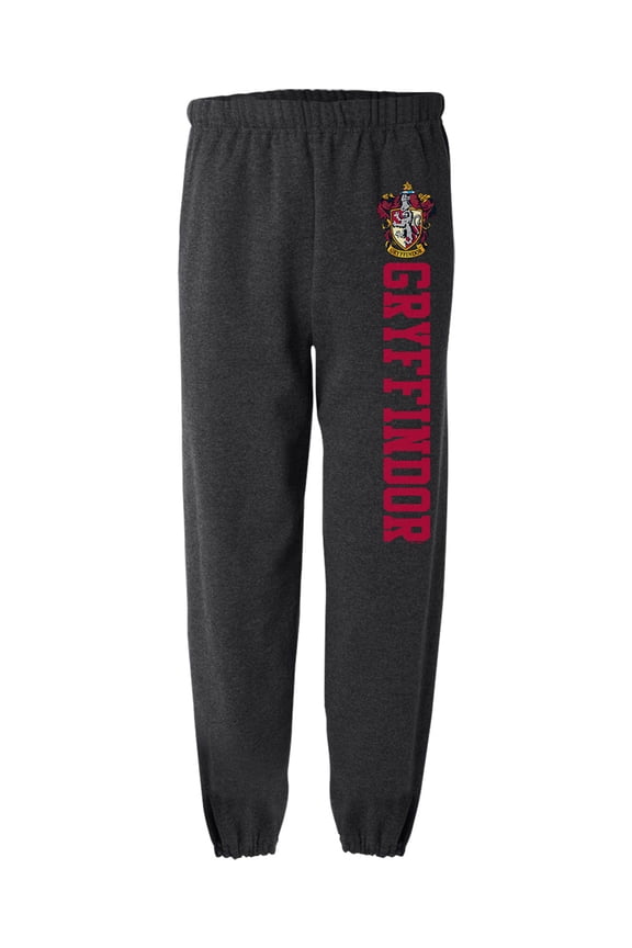 Gryffindor Collegiate Unisex Jogger Sweatpants with Pockets for Men and Women, Charcoal, X-Large