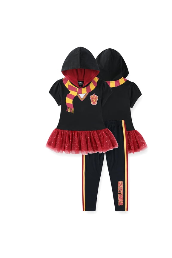 Gryffindor Cosplay Hooded Shirt with Tulle and Legging Pants Set (Girls), 2 Piece Set, Sizes 4-10