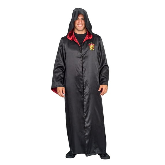 Harry Potter Gryffindor Costume Black and Red Long Robe with Hood