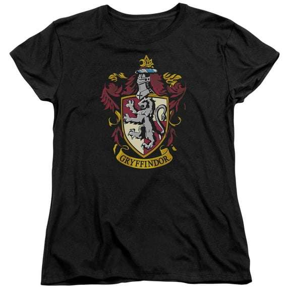 Harry Potter Gryffindor Crest Women's T Shirt (2X-Large) Black