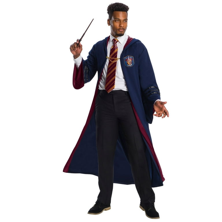 Harry Potter Gryffindor Deluxe Men's Halloween Fancy-Dress Costume for  Adult, One Size 