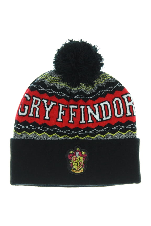 Gryffindor Knit Cuff Pom Beanie