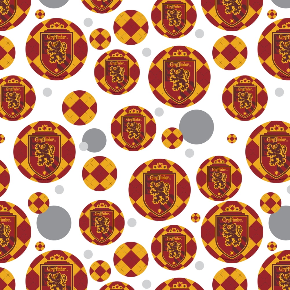 Harry Potter Gryffindor Plaid Sigil Premium Gift Wrap Wrapping Paper Roll