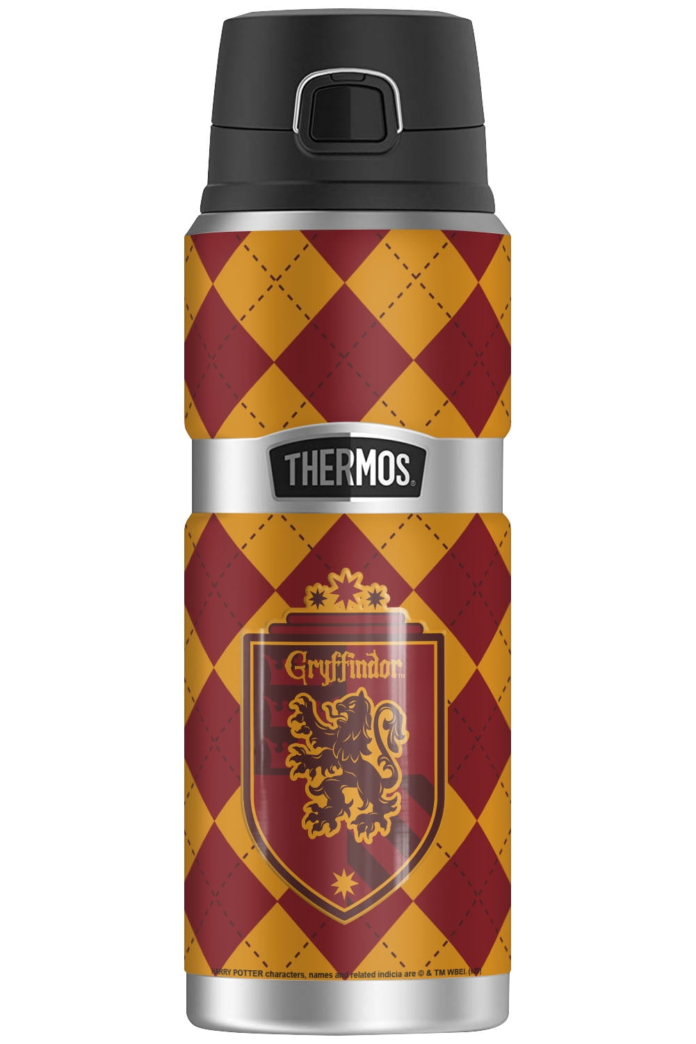 Harry Potter Gryffindor Plaid Sigil, Thermos Stainless King Stainless Steel Drink Bottle, Vacuum Insulated & Double Wall, 24oz