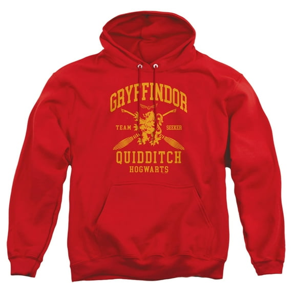 Harry Potter Gryffindor Quidditch Arch Adult Pull-Over Hoodie, Red, Medium