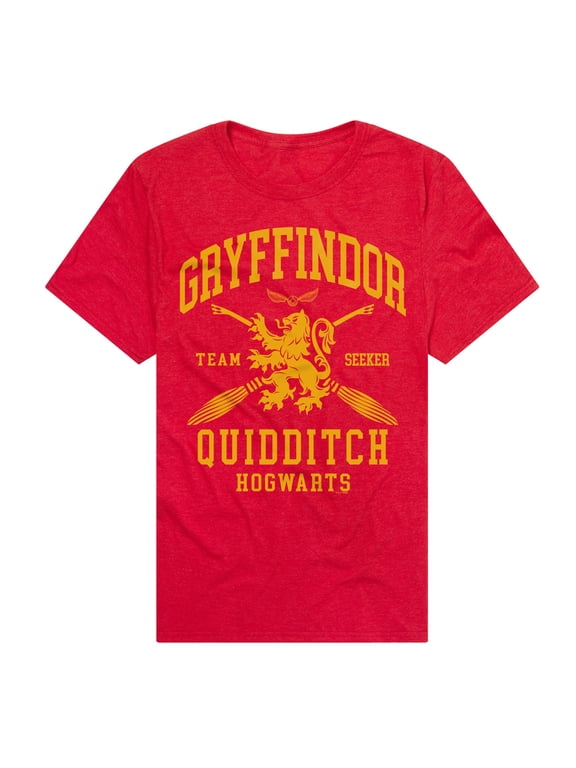 Gryffindor Quidditch Arch Unisex Adult Heathered Premium T Shirt (Large) Red
