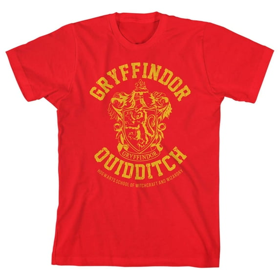 Harry Potter Gryffindor Quidditch Boy's Red T-shirt-M
