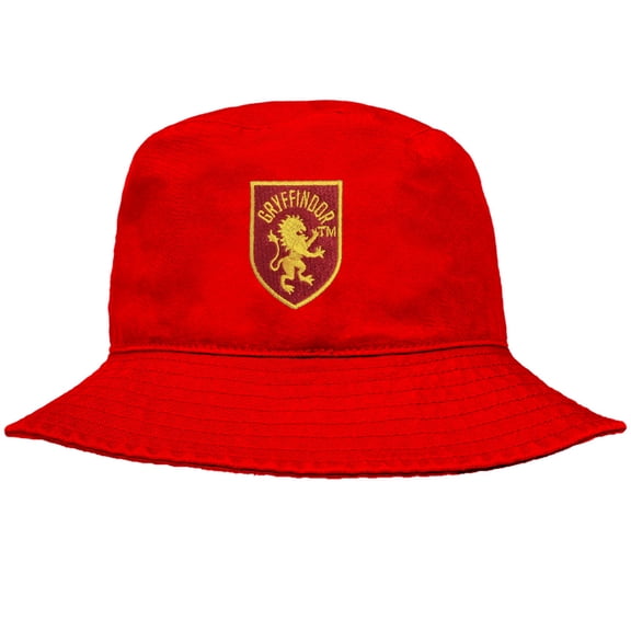 Harry Potter Gryffindor Simple Crest Officially Licensed Bucket Hat Unisex for Men & Women, Red