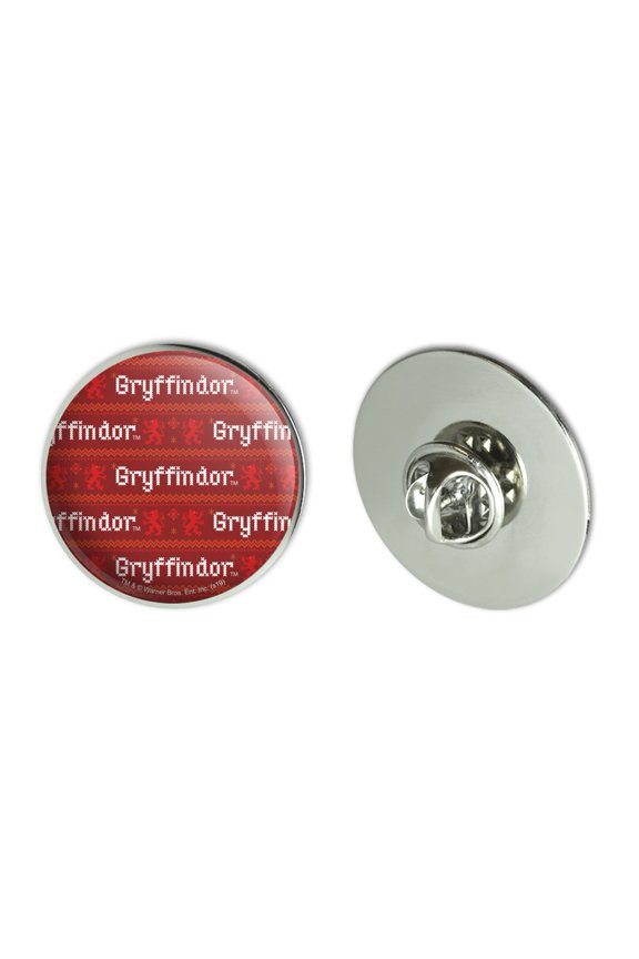 Harry Potter Gryffindor Sweater with Words Pattern Metal 1.1" Tie Tack Hat Lapel Pin Pinback