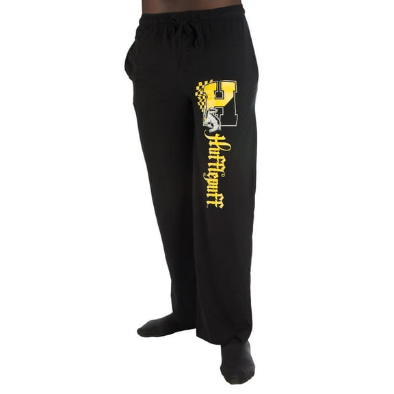 Harry Potter H Hufflepuff Logo Print Men's Sleepwear Sleep Pajama Pants X-Large