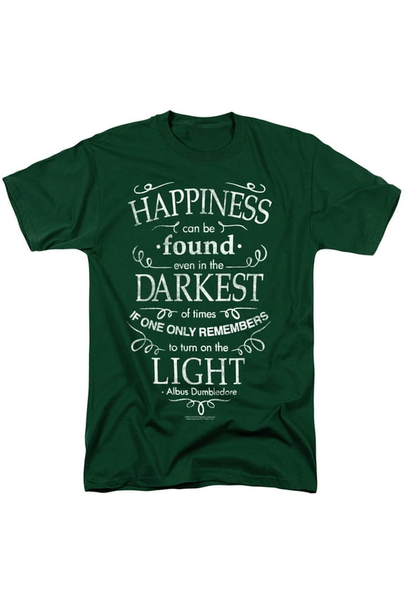 Happiness Unisex Adult T Shirt, Hunter Green, Large