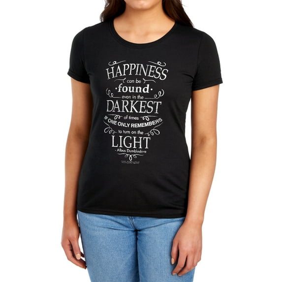 Harry Potter Happiness Women's T Shirt (Medium) Black