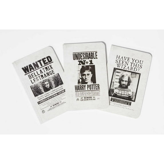 Harry Potter Harry Potter: Wanted Posters Pocket Notebook Collection (Set of 3), (Paperback)