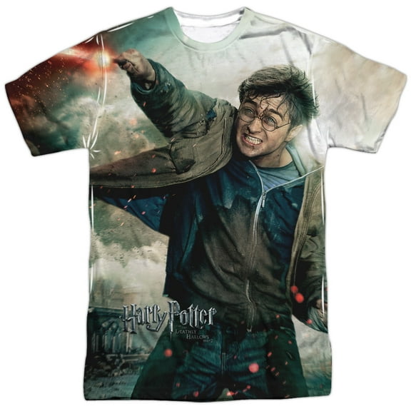 Harry Potter Men's  Harry Vs Voldemort Sublimation T-shirt White