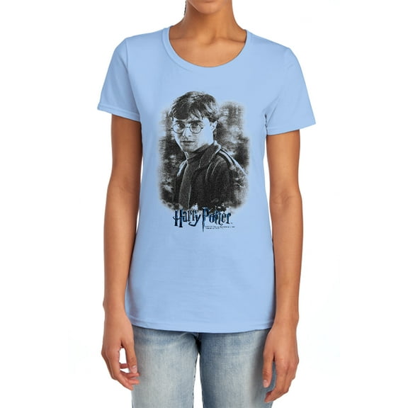 Harry Potter Harry in The Woods Women's T Shirt, Light Blue, Small