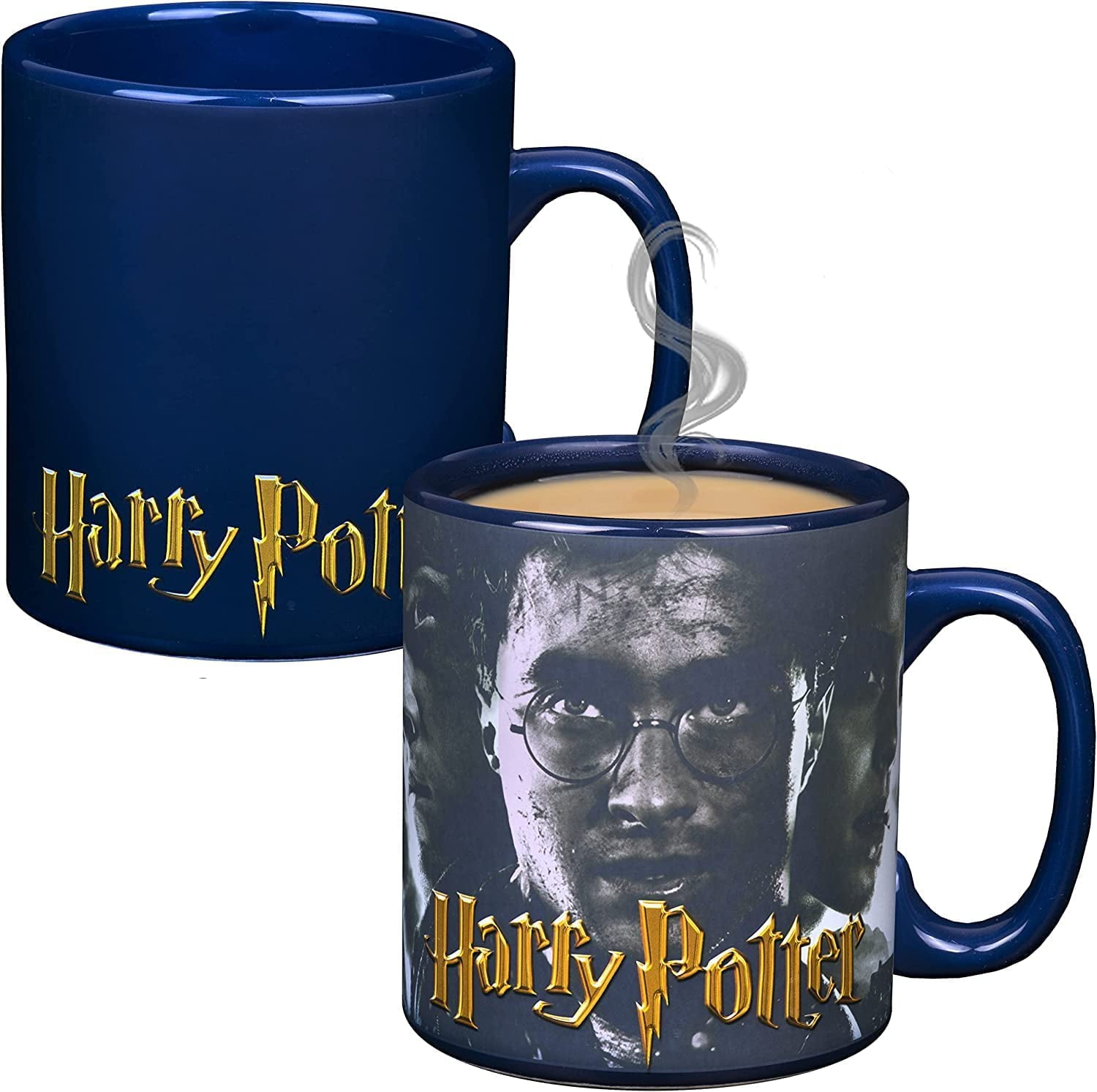 Harry Potter Heat Reveal Ceramic Coffee Mug - Activates with Heat (Harry, Hermione, Ron)