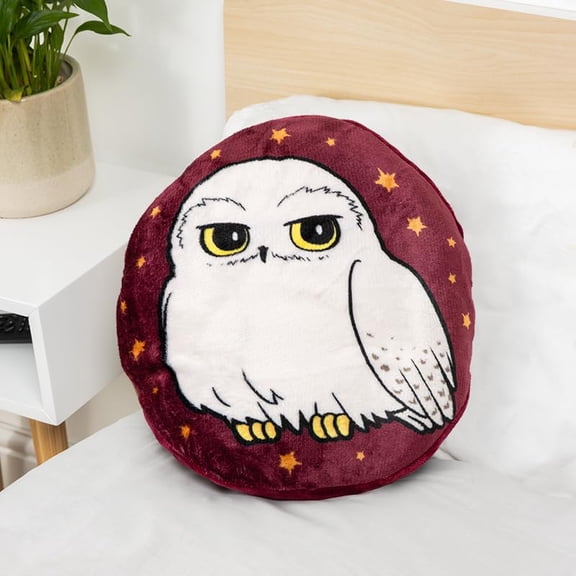 Harry Potter Hedwig 2-in-1 Cushion Blanket  Officially Licensed Travel Blanket & Foldable Fluffy Throw, Compact Decorative Pillow, 120cm x 150cm | Paladone