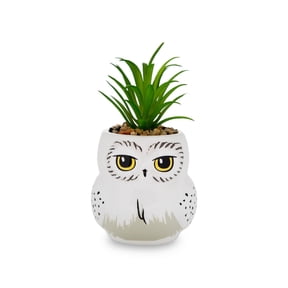 Harry Potter Hedwig 3-Inch Ceramic Mini Planter with Artificial Succulent