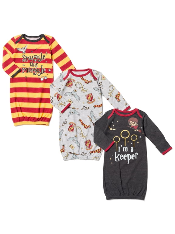 Hedwig Owl Baby 3 Pack Long Sleeve Swaddle Sleeper Gowns Newborn