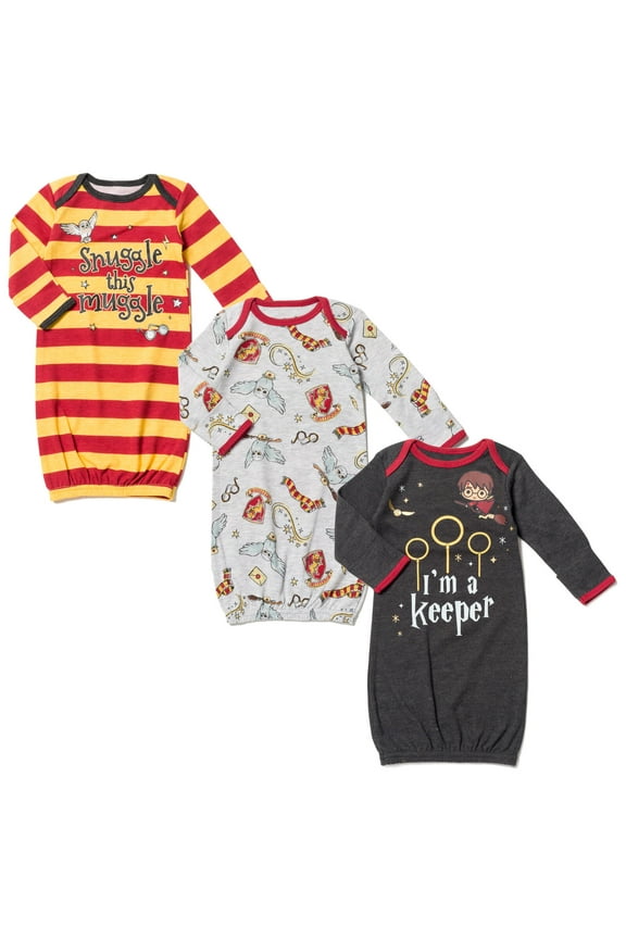 Hedwig Owl Baby Boy Bodysuit & One-Piece, 3 Pack