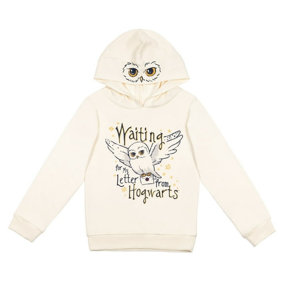 Harry Potter Hedwig Owl Big Girls French Terry Pullover Hoodie Little Kid to Big Kid