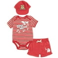thumbnail image 1 of Harry Potter Hedwig Owl Bodysuit, Shorts and Baseball Cap 3 Piece Outfit Set Newborn to Infant, 1 of 5