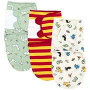 Harry Potter Hedwig Owl Newborn Baby Boys 3 Pack Swaddle Sacks Green / Maroon White 6-9 Months