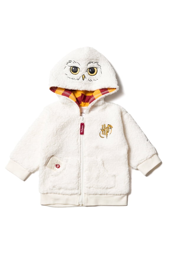 Hedwig Owl Newborn Baby Boys Fleece Zip Up Costume Hoodie