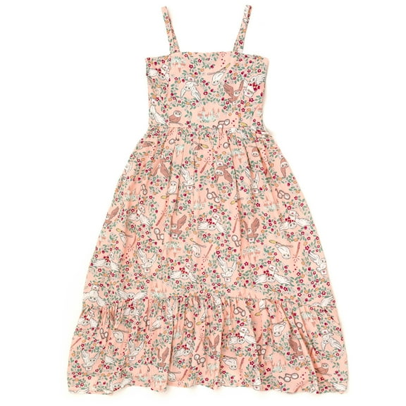 Harry Potter Hedwig Owl Square Neck Smocked Cami Maxi Dress Little Kid to Big Kid