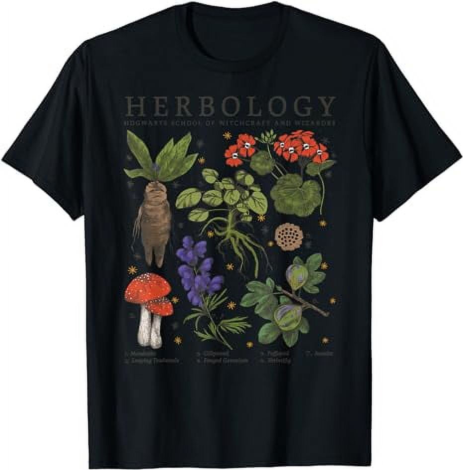 Harry Potter Herbology Plants Vintage Textbook Poster TShirt