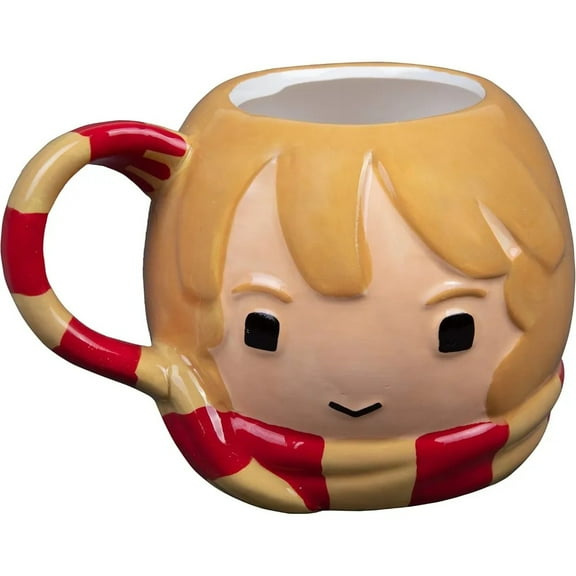 Harry Potter Hermione Granger Coffee Mug, 24 oz - Cute Chibi Design with Gryffindor Scarf Handle - Great Gift for Kids & Teens - Ceramic