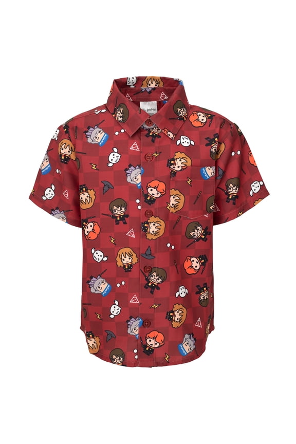 Hermione Hedwig Owl Hawaiian Button Down Shirt Little Kid to Big