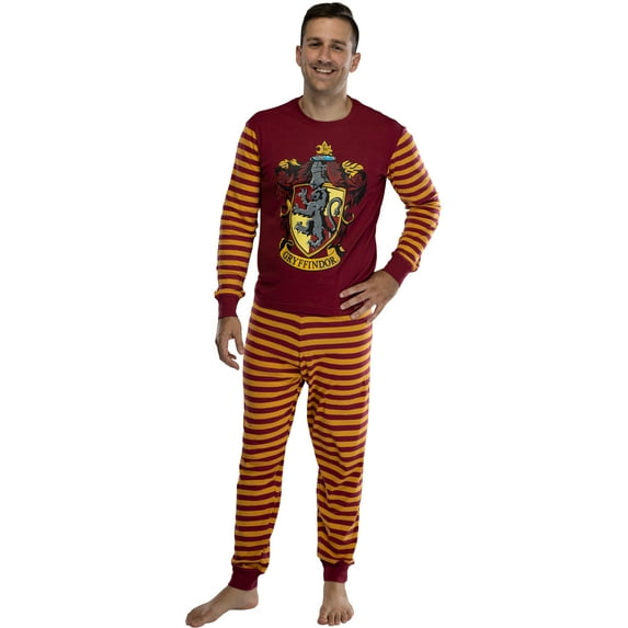 Harry Potter Hogwart's House Crest Tight Fit Adult Cotton Pajama Set