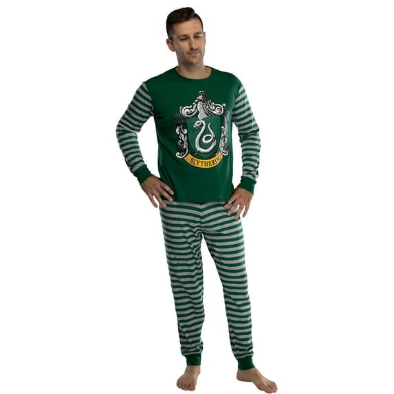 Harry Potter Hogwart's House Crest Tight Fit Adult Cotton Pajama Set