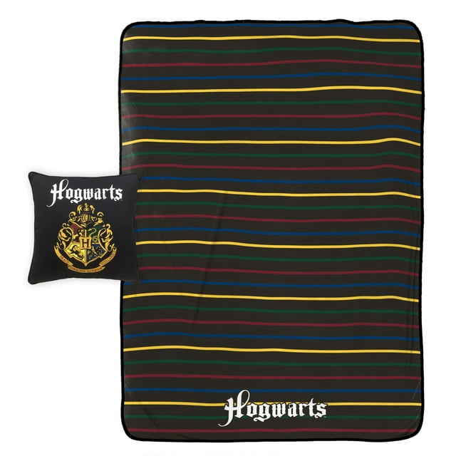 Harry Potter 'Hogwarts' 2 Piece Decorative Pillow and Blanket Set