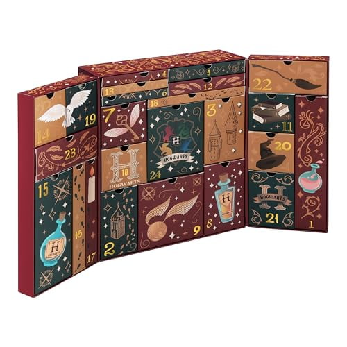 Harry Potter Hogwarts 24 Day Premium Advent Calendar - Officially Licensed Christmas Gifts & Seasonal Decor For Kids Bedroom | Paladone