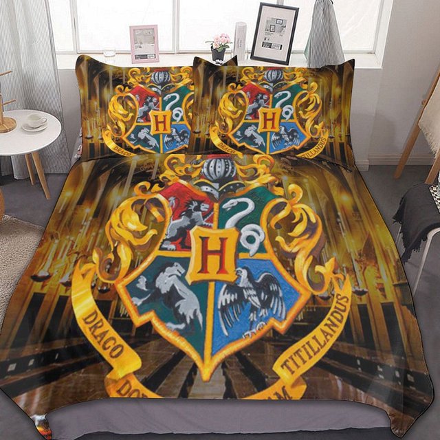 Harry Potter Hogwarts 3 Pieces Bedding Sets Comfortable Soft Comforter