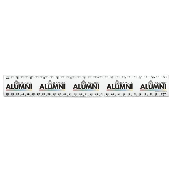 Harry Potter Hogwarts Alumni 12 Inch Standard and Metric Plastic Ruler