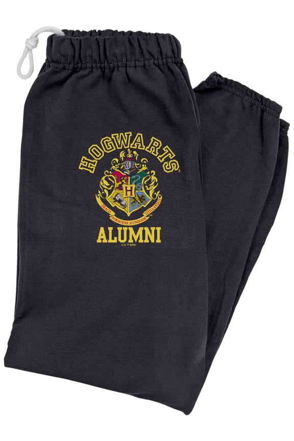 Hogwarts Alumni Crest Unisex Jogger Sweatpants for Men and Women, Black, 2X-Large