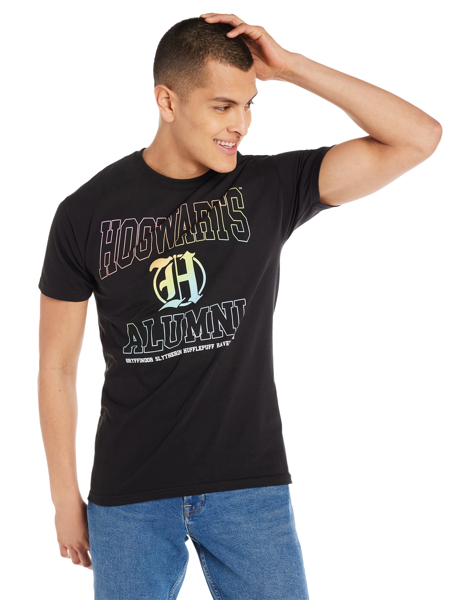 Harry Potter Hogwarts Alumni Pride Men’s Cotton Graphic Tee Shirt, Sizes S-3XL