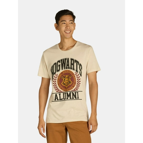Harry Potter Hogwarts Alumni Pride Men’s Cotton Graphic Tee Shirt, Sizes S-3XL