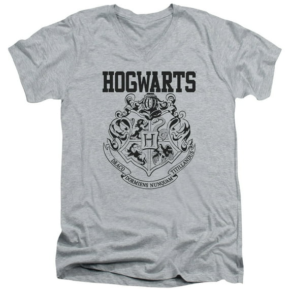 Harry Potter - Hogwarts Athletic - Slim Fit V Neck Shirt - Small